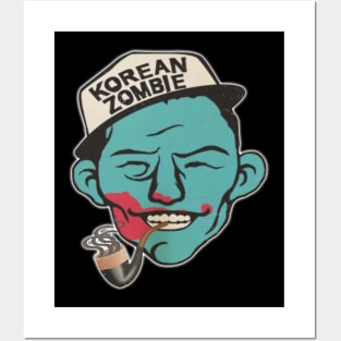 Korean Zombie Head Smoking Posters and Art